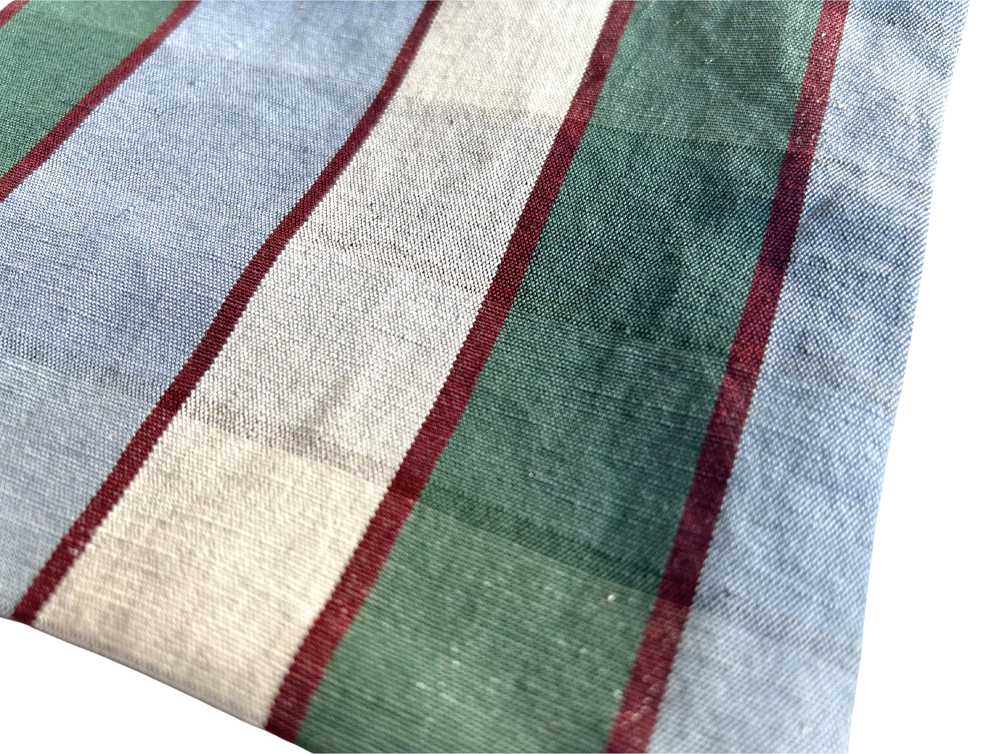 【loomer ルーマー】Cotton-LinenChecked Fabric Pouch LM126-PC103 Blue-Green Block Check/HK00635