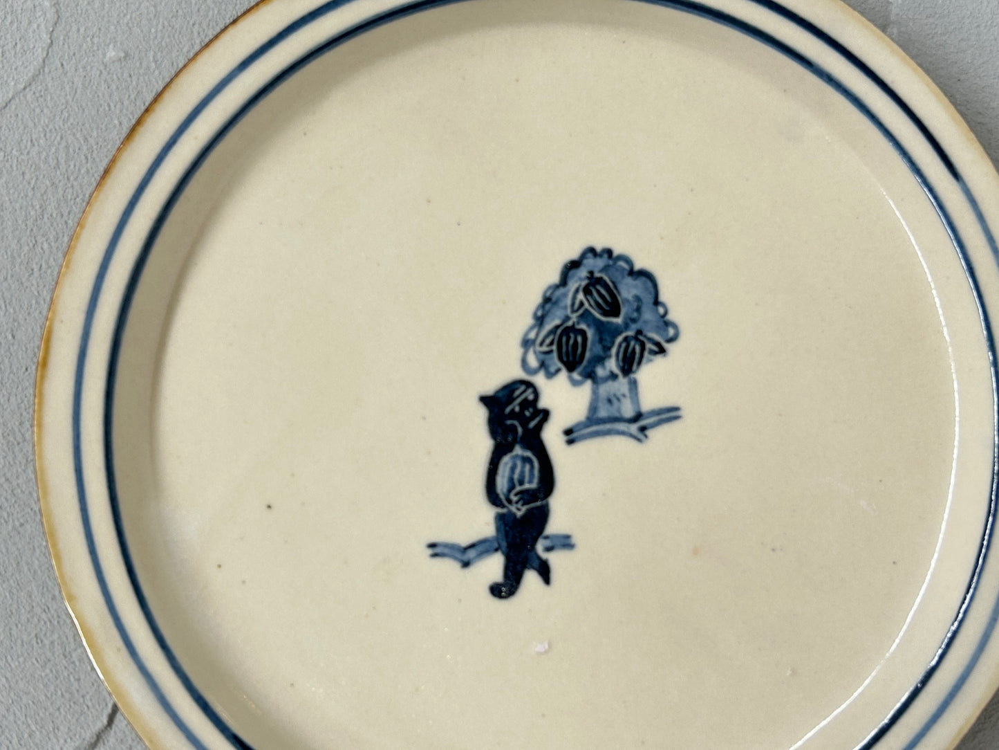 【吉村 尚子】naomitu pottery 5寸皿 サルとカカオ B/HK00525