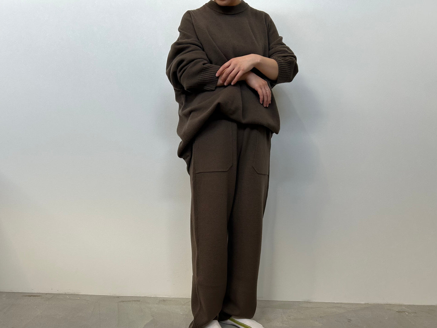 【ESLOW エスロー/50%OFF】FERMO WOOL BIG SIZED PULLOVER KHAKI/HK00422