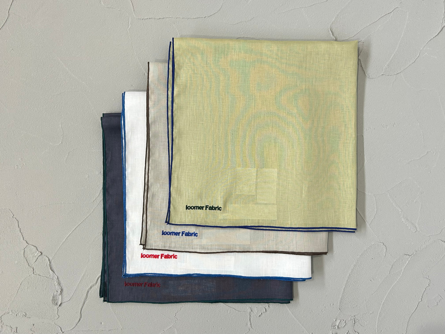 【loomer ルーマー】Embroidery Linen Cloth(Big) LM125-LC055 Charcoal/HK00490