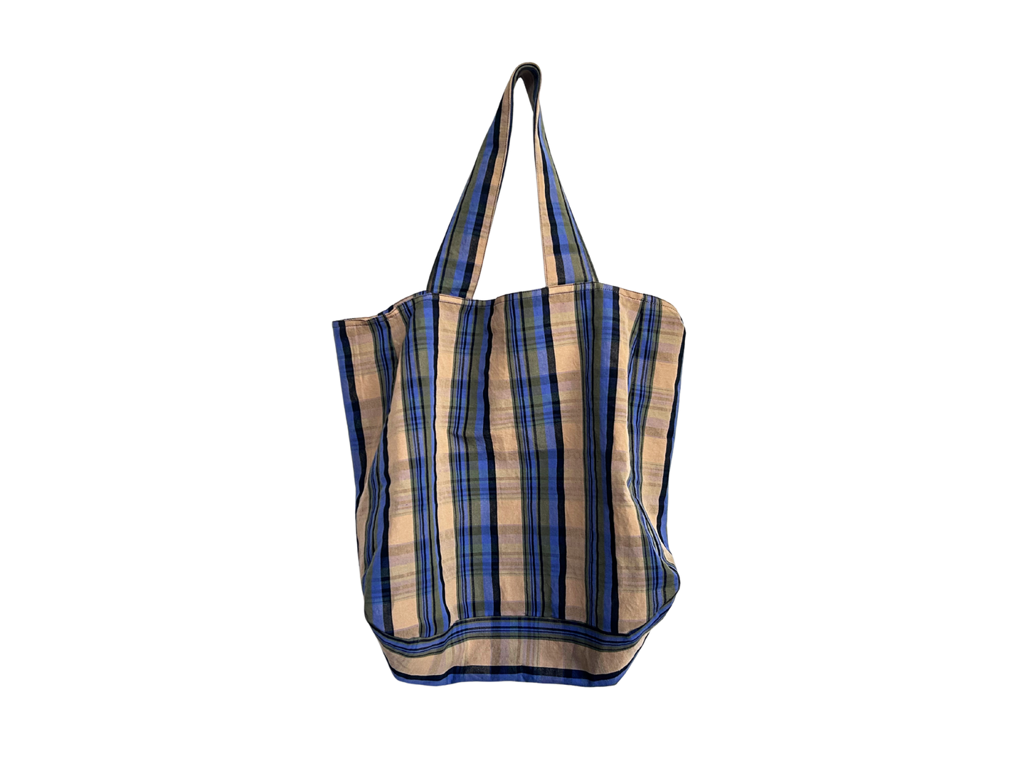 【loomer ルーマー】Cotton-Linen Checked Fabric Tote LM126-BG104 Camel Tartan/HK00636