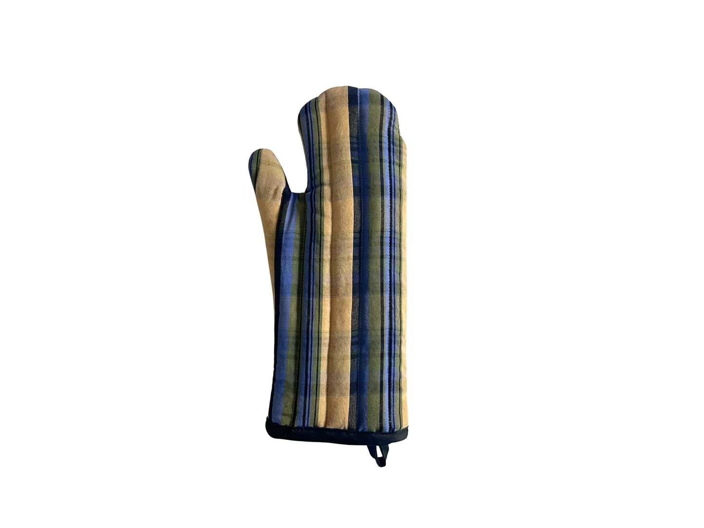 【loomer ルーマー】Cotton-Linen Checked Fabric Oven Mitt LM126-KG106 Camel Tartan/HK00637