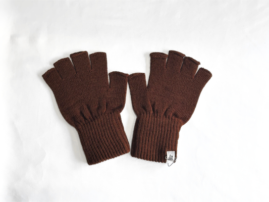 【FreshService】THEAMAL RIB KNIT FINGERLESS GLOVES BROWN/HK00621