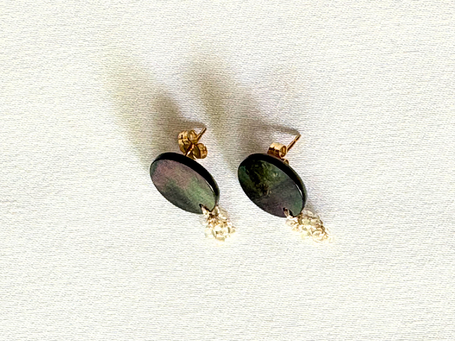 【Greenford 伊藤真子】TUKI 望 Shell&Beads ピアス クロ  / GF00020