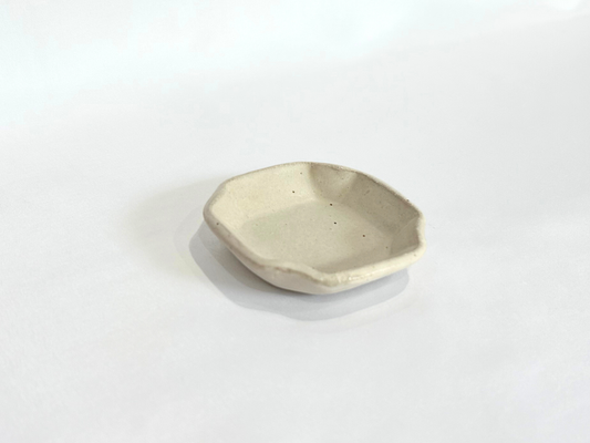 【バクキルン 浜田悠子】しかくい豆皿 白/BK00054