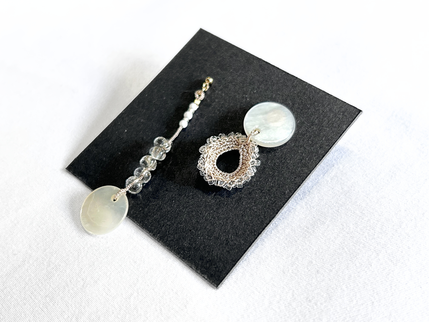 【Greenford 伊藤真子】TUKI 望 shell ピアス シルバー/GF00018