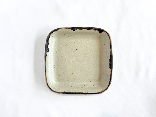 【バクキルン 浜田悠子】しかく皿 茶 B/BK00065