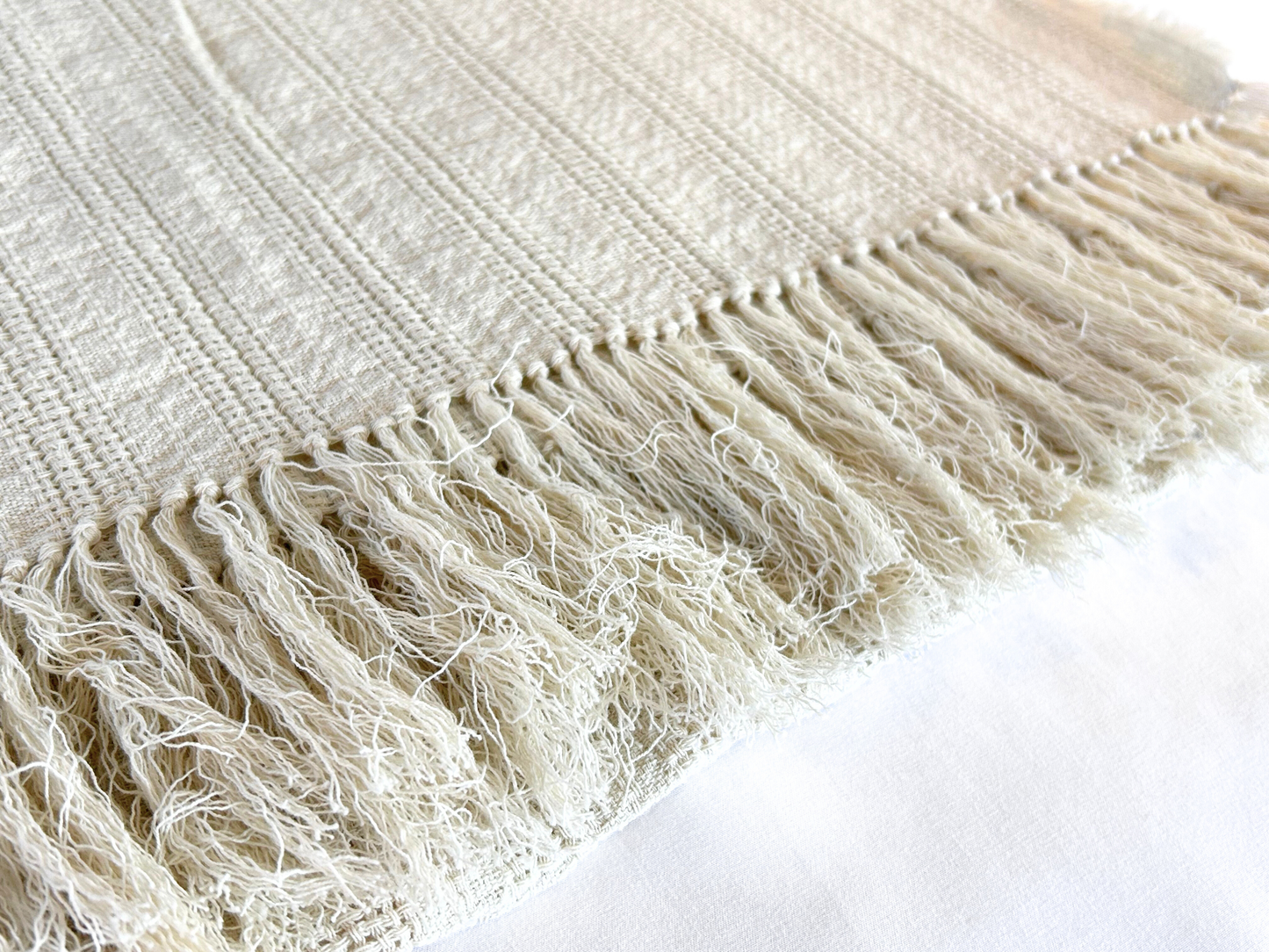 【loomer ルーマー】Indian Cotton Blanket LM126-KT110 ECRU/HK00639