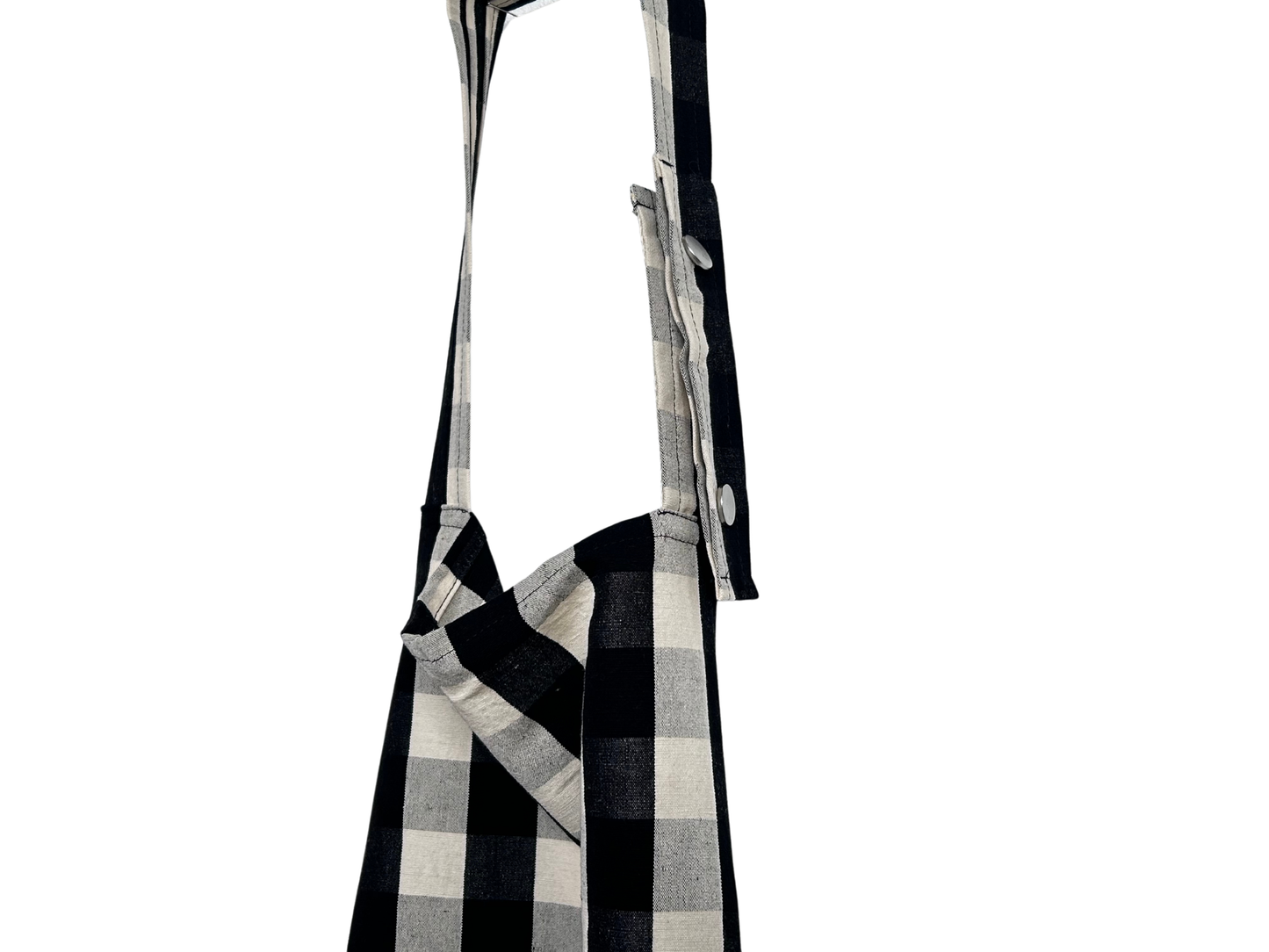 【loomer ルーマー】Cotton-Linen Checked Fabric Apron LM126-ER108 Monochrome Block Check/HK00638