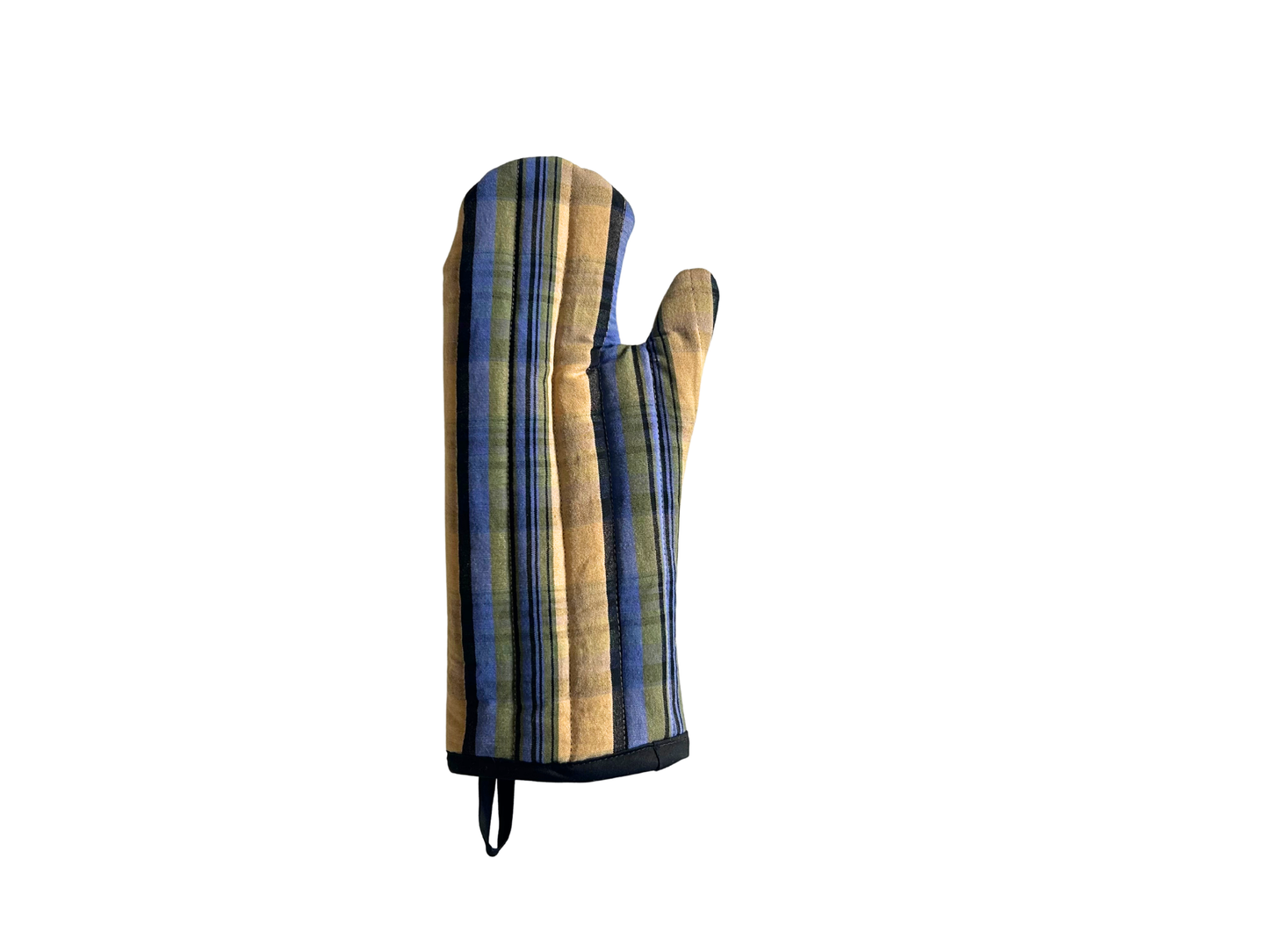 【loomer ルーマー】Cotton-Linen Checked Fabric Oven Mitt LM126-KG106 Camel Tartan/HK00637