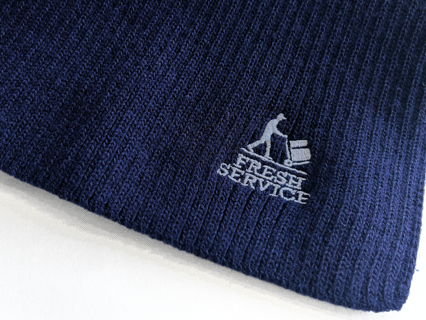 【FreshService】THEAMAL RIB KNIT SCARF NAVY/HK00620