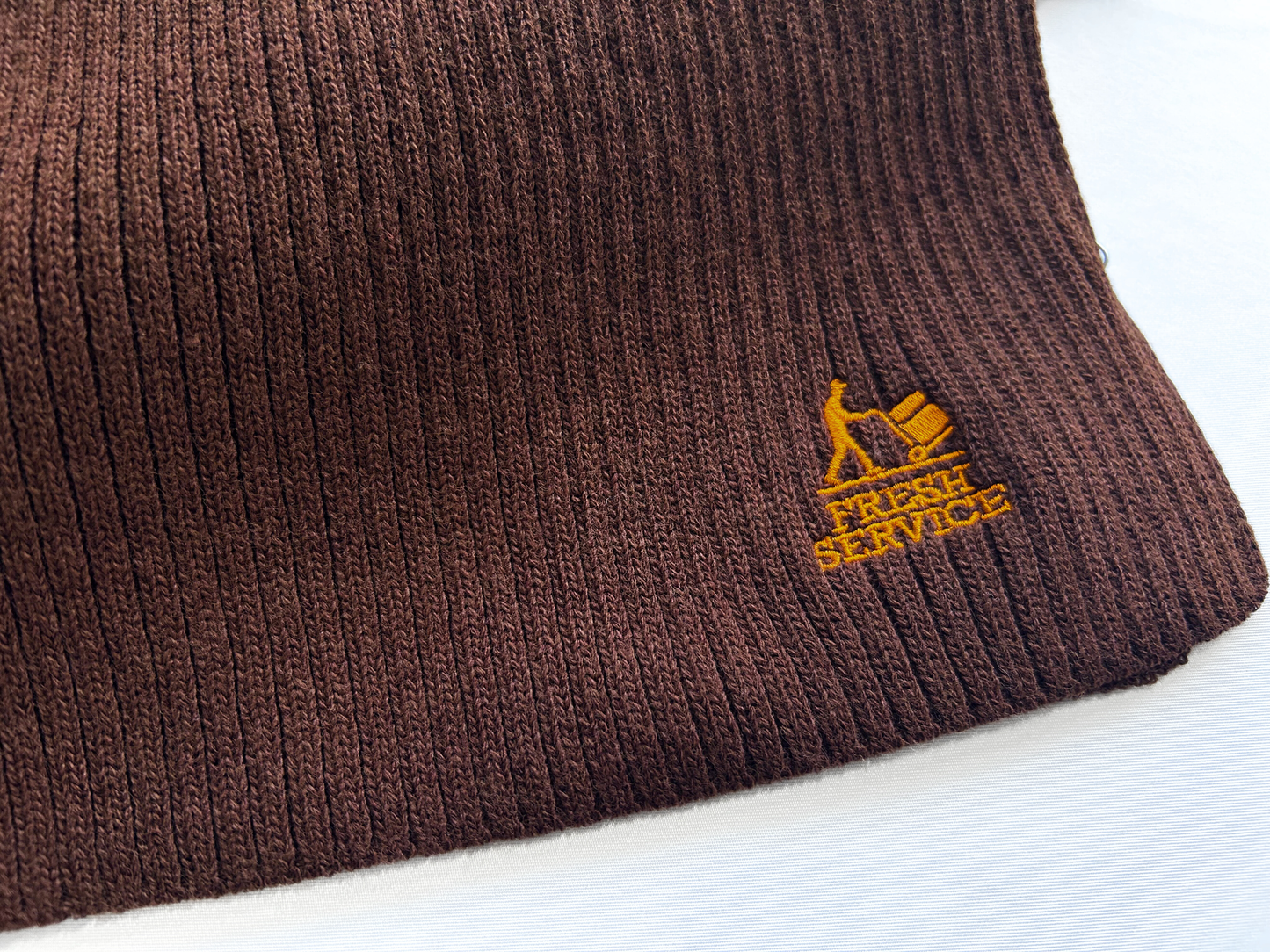 【FreshService】THEAMAL RIB KNIT SCARF BROWN/HK00620