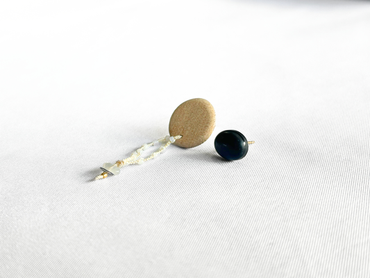 【Greenford 伊藤真子】KIGI stone ピアス オニキス/GF00002