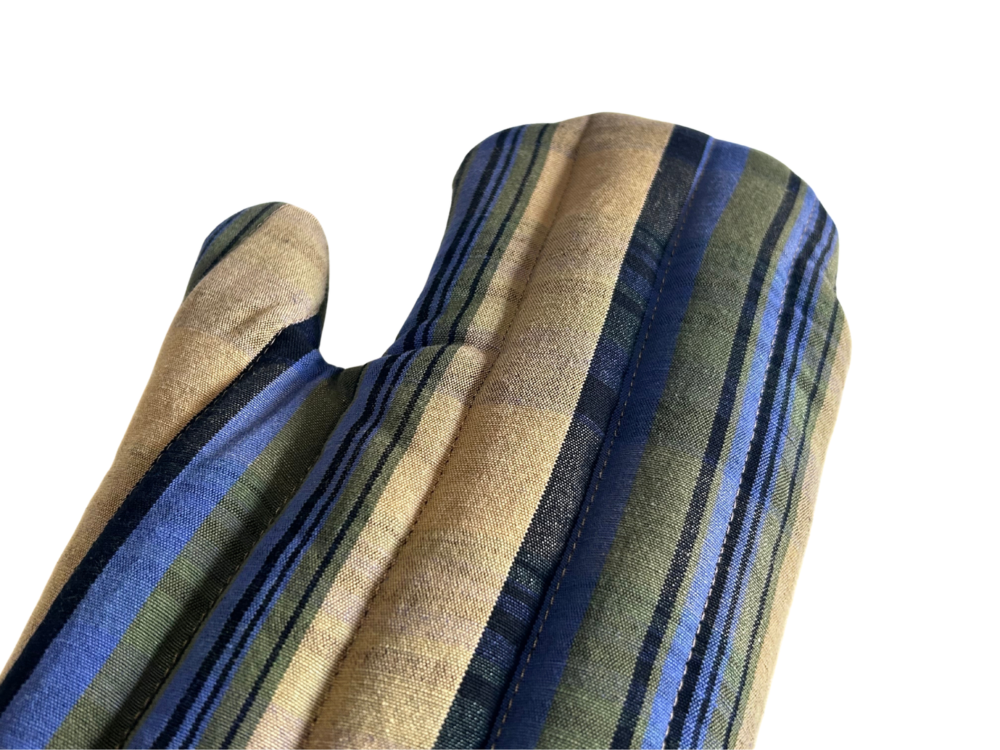 【loomer ルーマー】Cotton-Linen Checked Fabric Oven Mitt LM126-KG106 Camel Tartan/HK00637