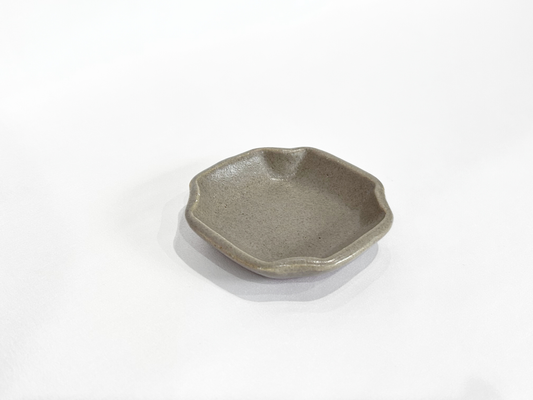 【バクキルン 浜田悠子】しかくい豆皿 グレー/BK00054