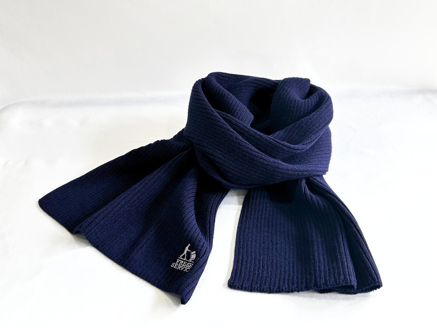 【FreshService】THEAMAL RIB KNIT SCARF NAVY/HK00620