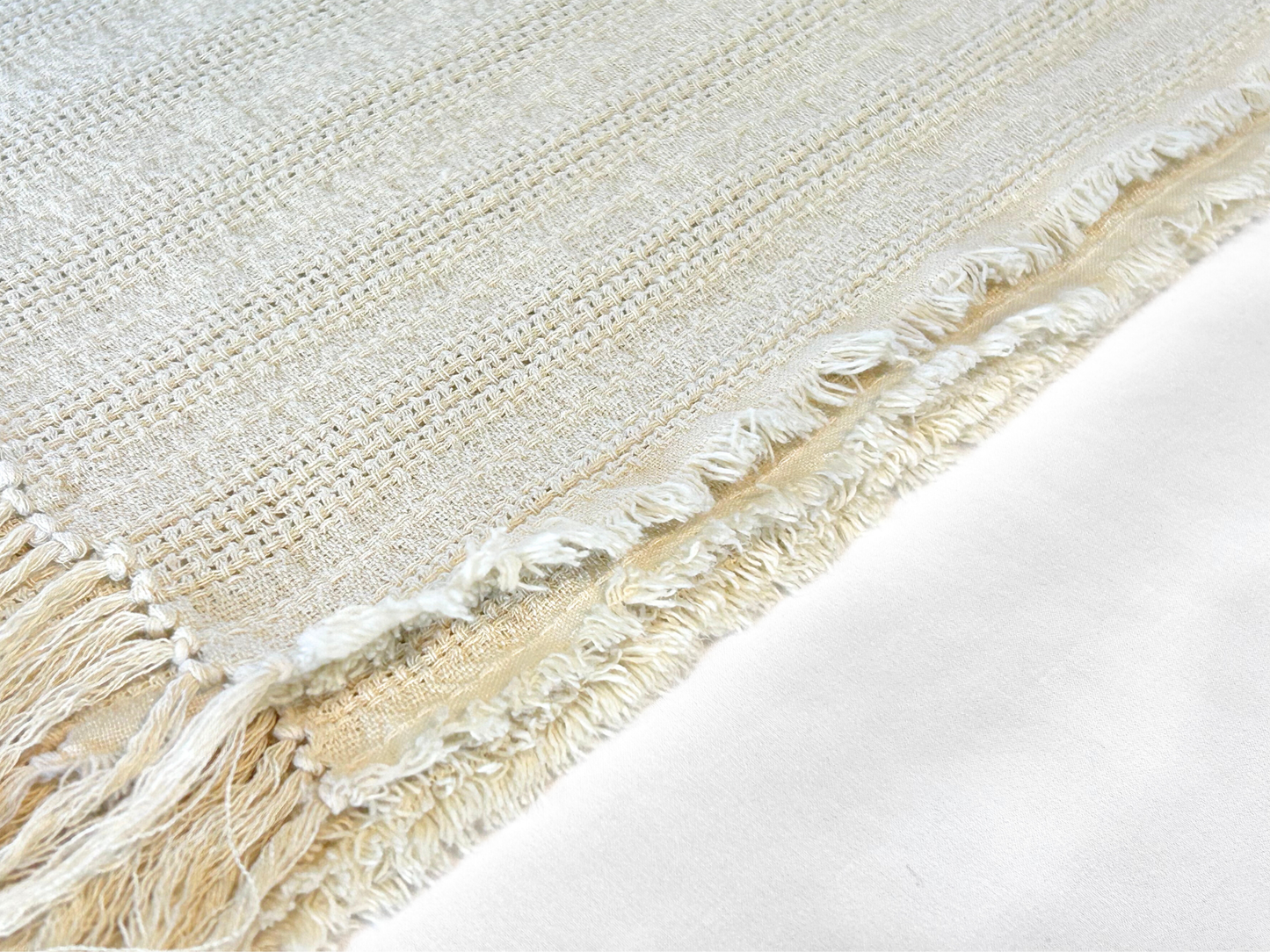 【loomer ルーマー】Indian Cotton Blanket LM126-KT110 ECRU/HK00639