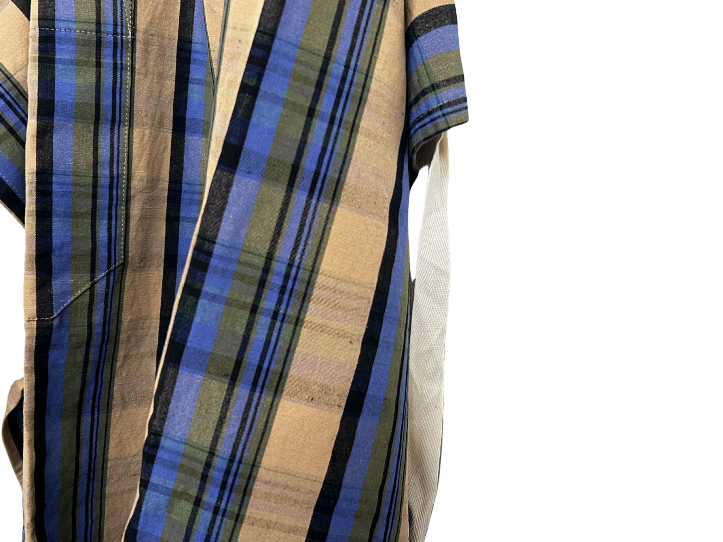 【loomer ルーマー】Cotton-Linen Checked Fabric Apron LM126-ER108 Camel Tartan/HK00638