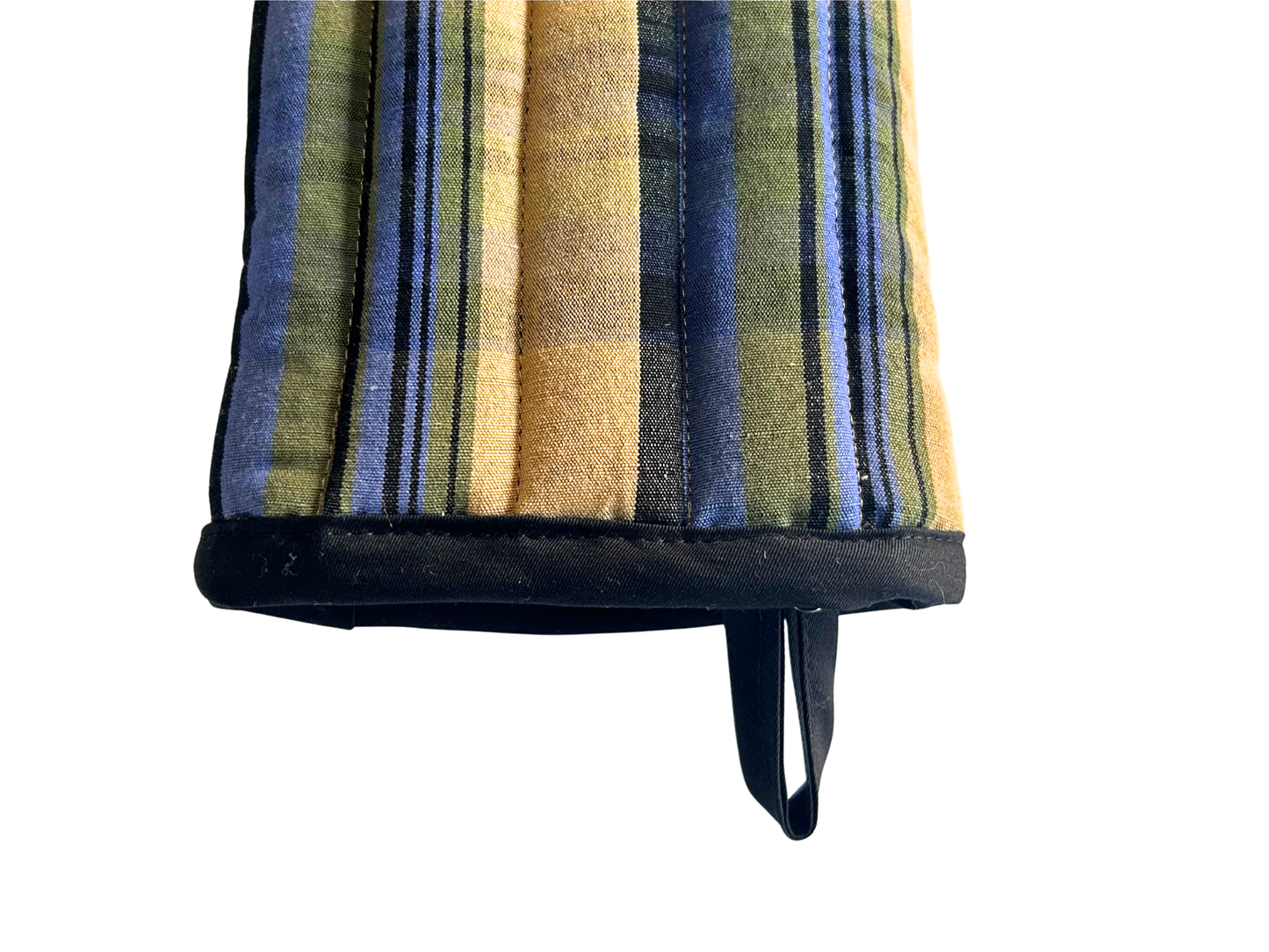 【loomer ルーマー】Cotton-Linen Checked Fabric Oven Mitt LM126-KG106 Camel Tartan/HK00637