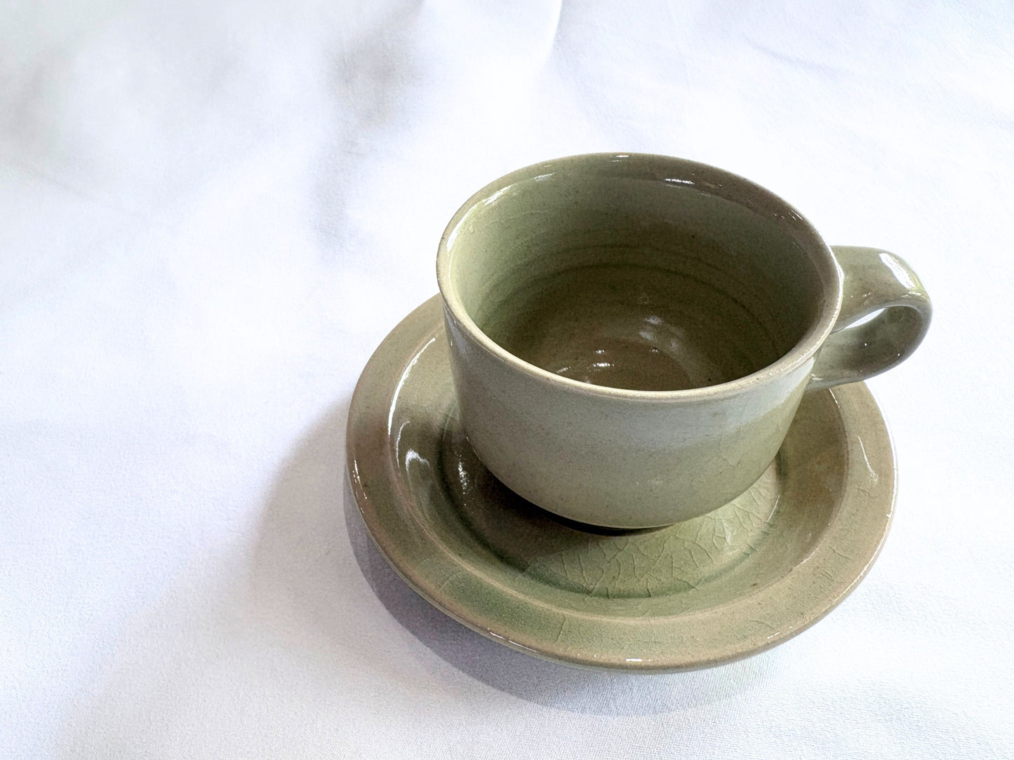 【Luft】 Erde・cup & saucer 薄緑 郡司製陶所/HK00693