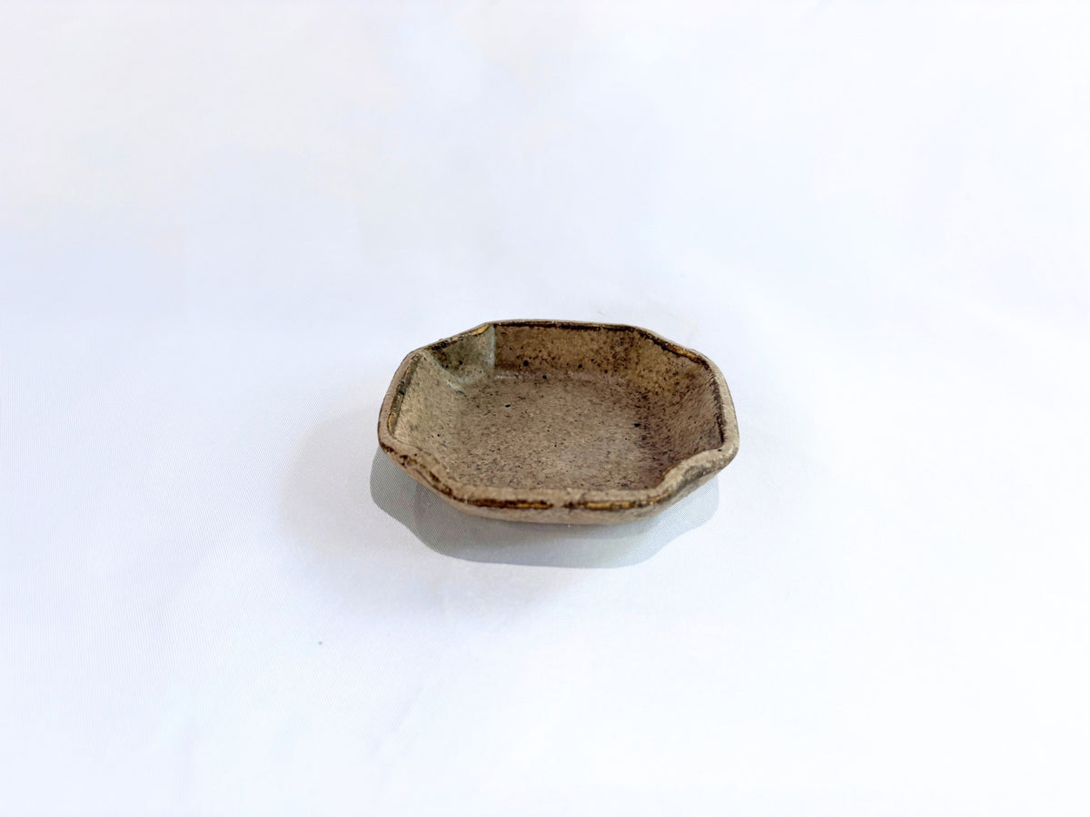 【バクキルン 浜田悠子】しかくい豆皿 マロンベージュ (A) / BK00054