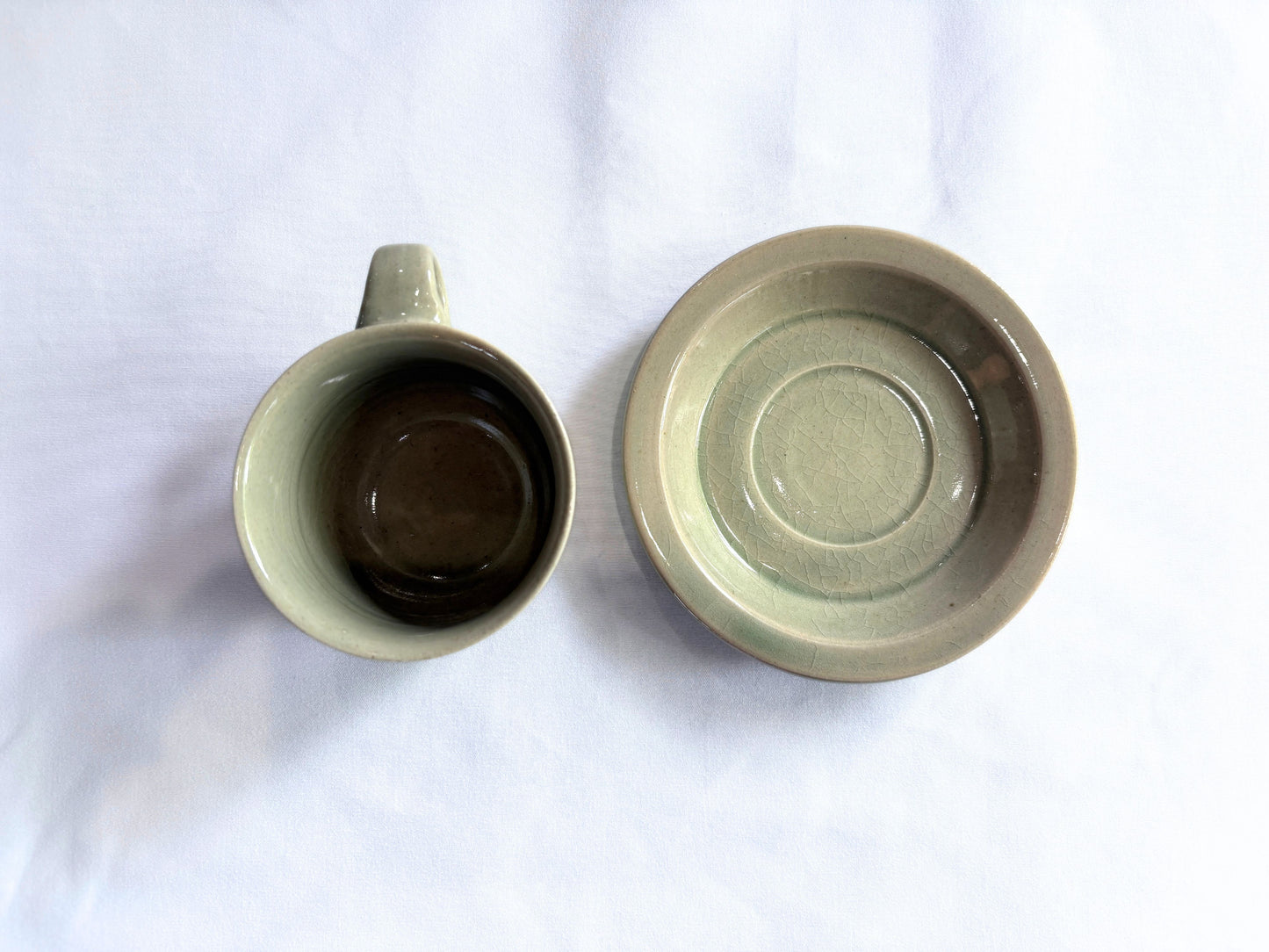 【Luft】 Erde・cup & saucer 薄緑 郡司製陶所/HK00693