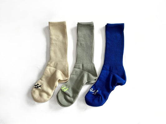 【FreshService】SIGNATURE 3-PACK SOCKS(IV×GRY×BLU)/HK00593