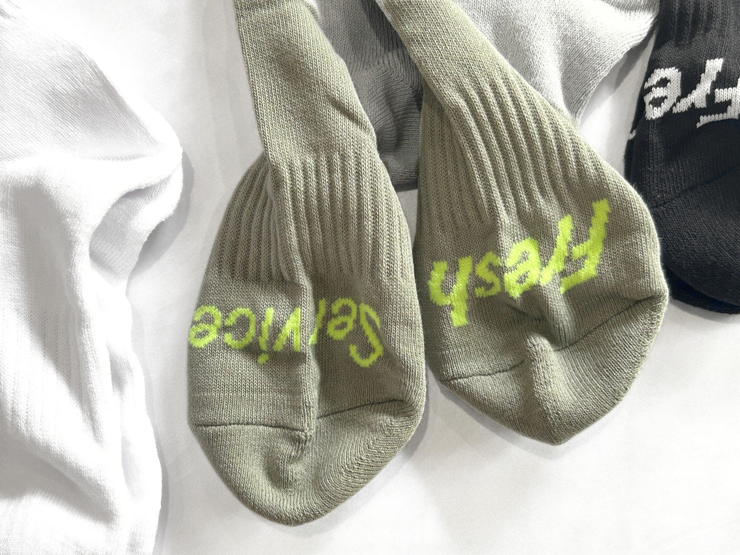 【FreshService】SIGNATURE 3-PACK SOCKS(WHT×GRY×BLK)/HK00593