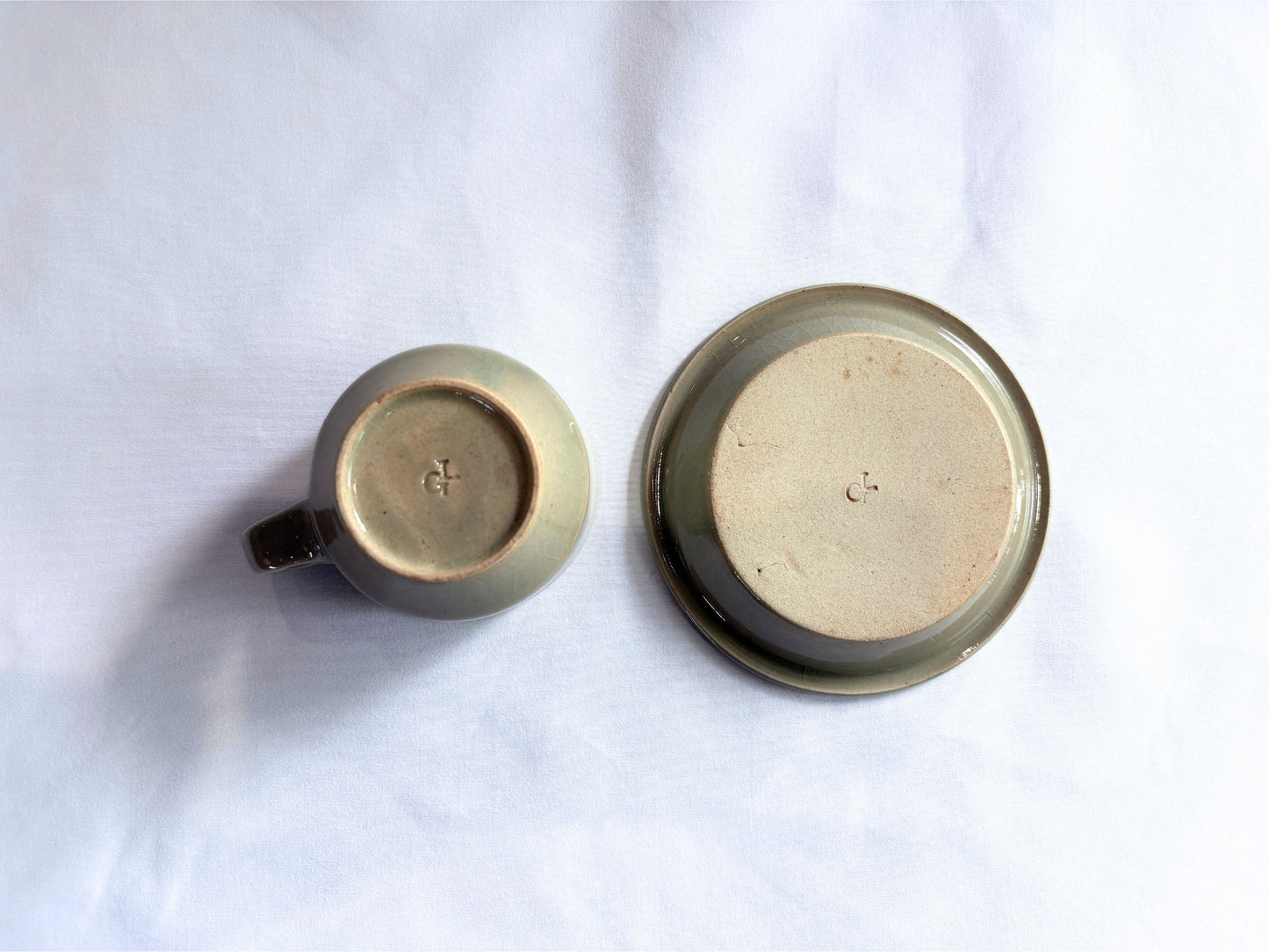 【Luft】 Erde・cup & saucer 薄緑 郡司製陶所/HK00693