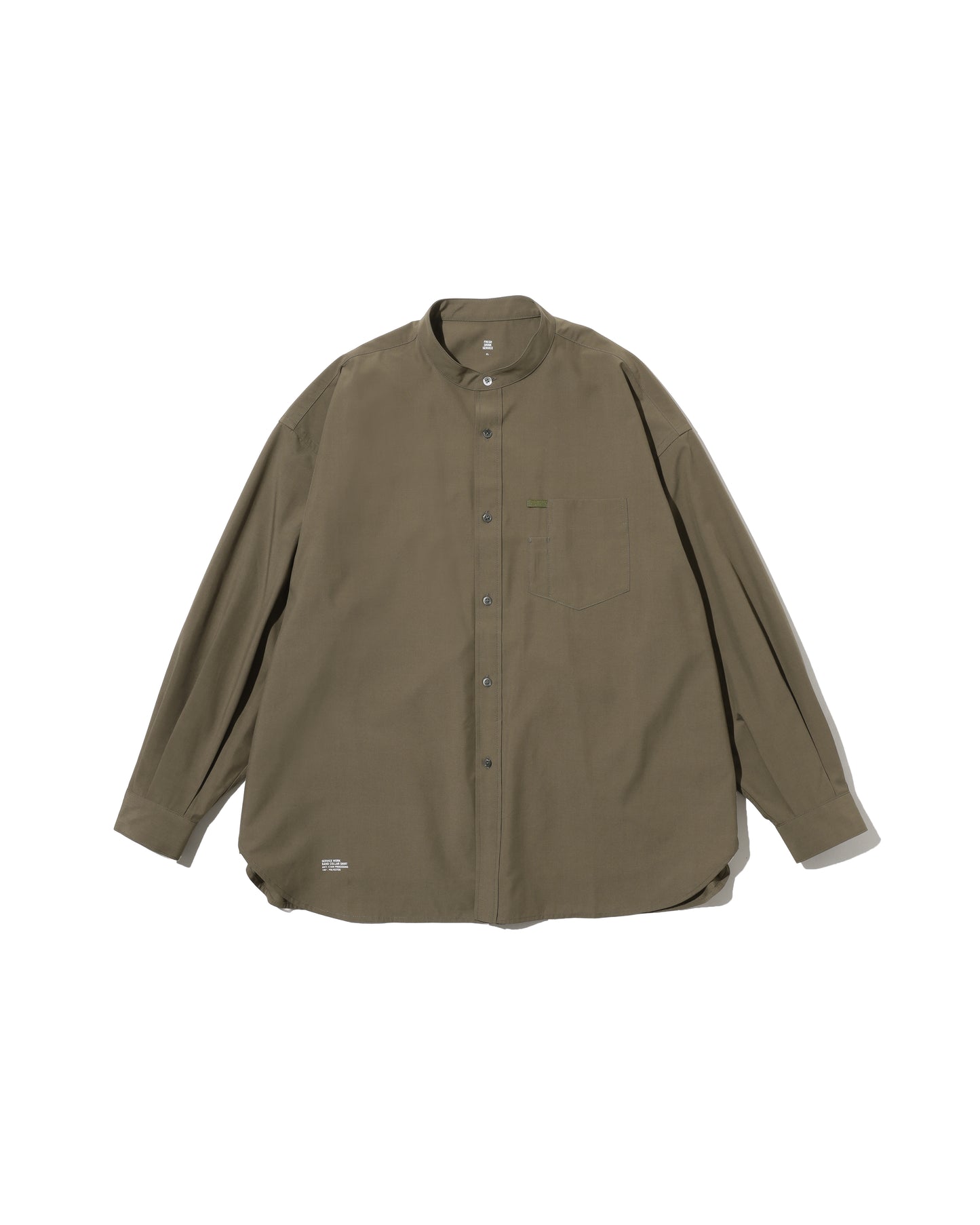【FreshService】SERVICE WORK BAND COLLAR SHIRT KHAKI/HK00630