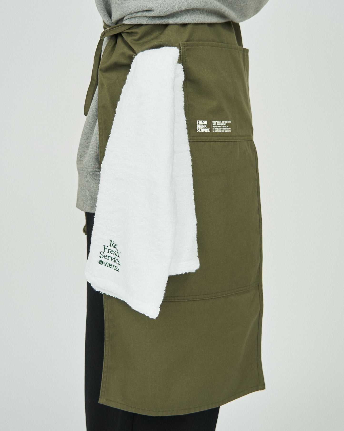 【FreshService】FDS_CORPORATE UNIFORM APRON KHAKI/HK00629