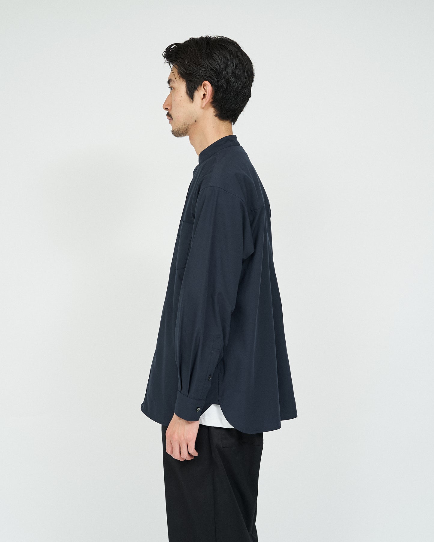 【FreshService】SERVICE WORK BAND COLLAR SHIRT NAVY/HK00630
