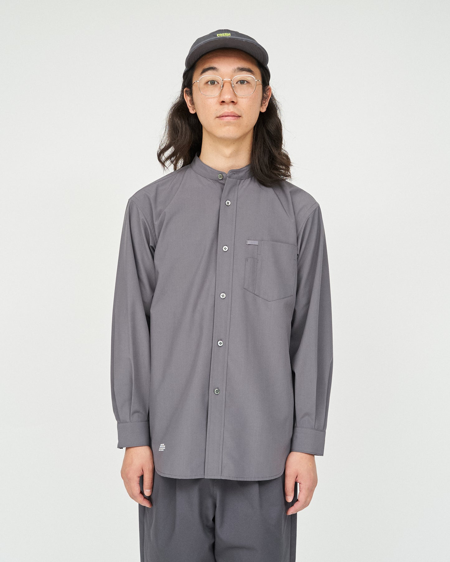 【FreshService】SERVICE WORK BAND COLLAR SHIRT GRAY/HK00630