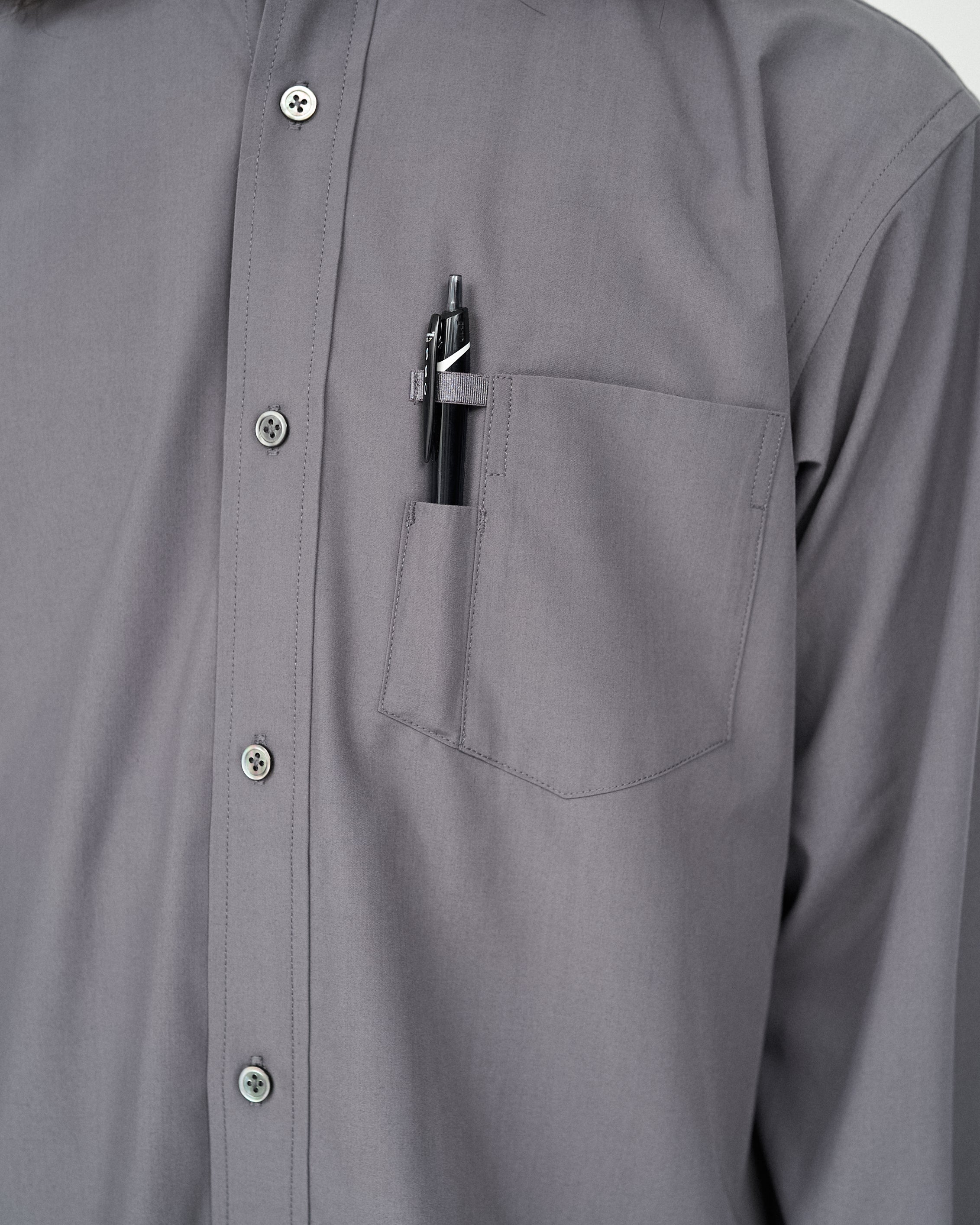 FreshService】SERVICE WORK BAND COLLAR SHIRT GRAY/HK00630