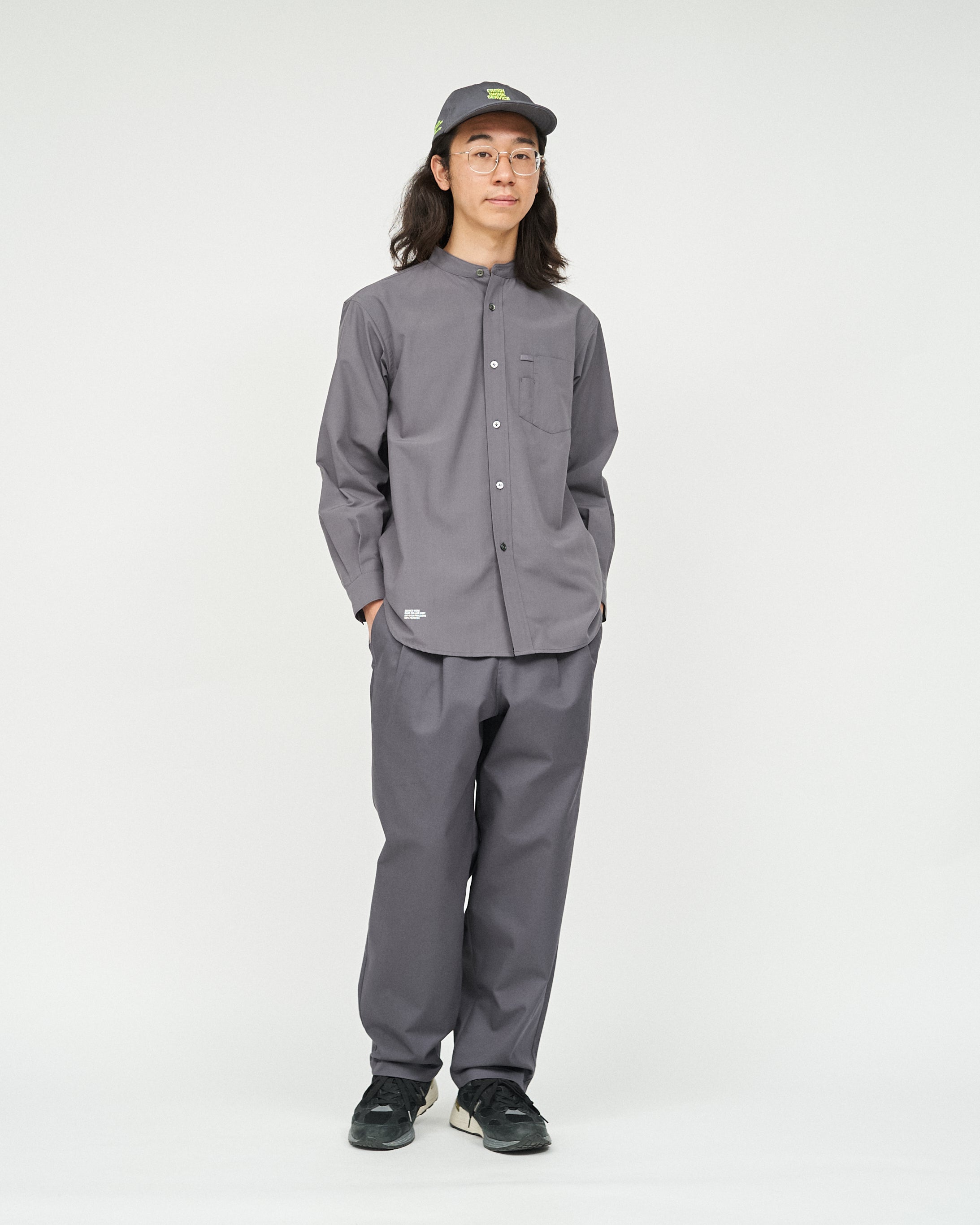 FreshService】SERVICE WORK BAND COLLAR SHIRT GRAY/HK00630