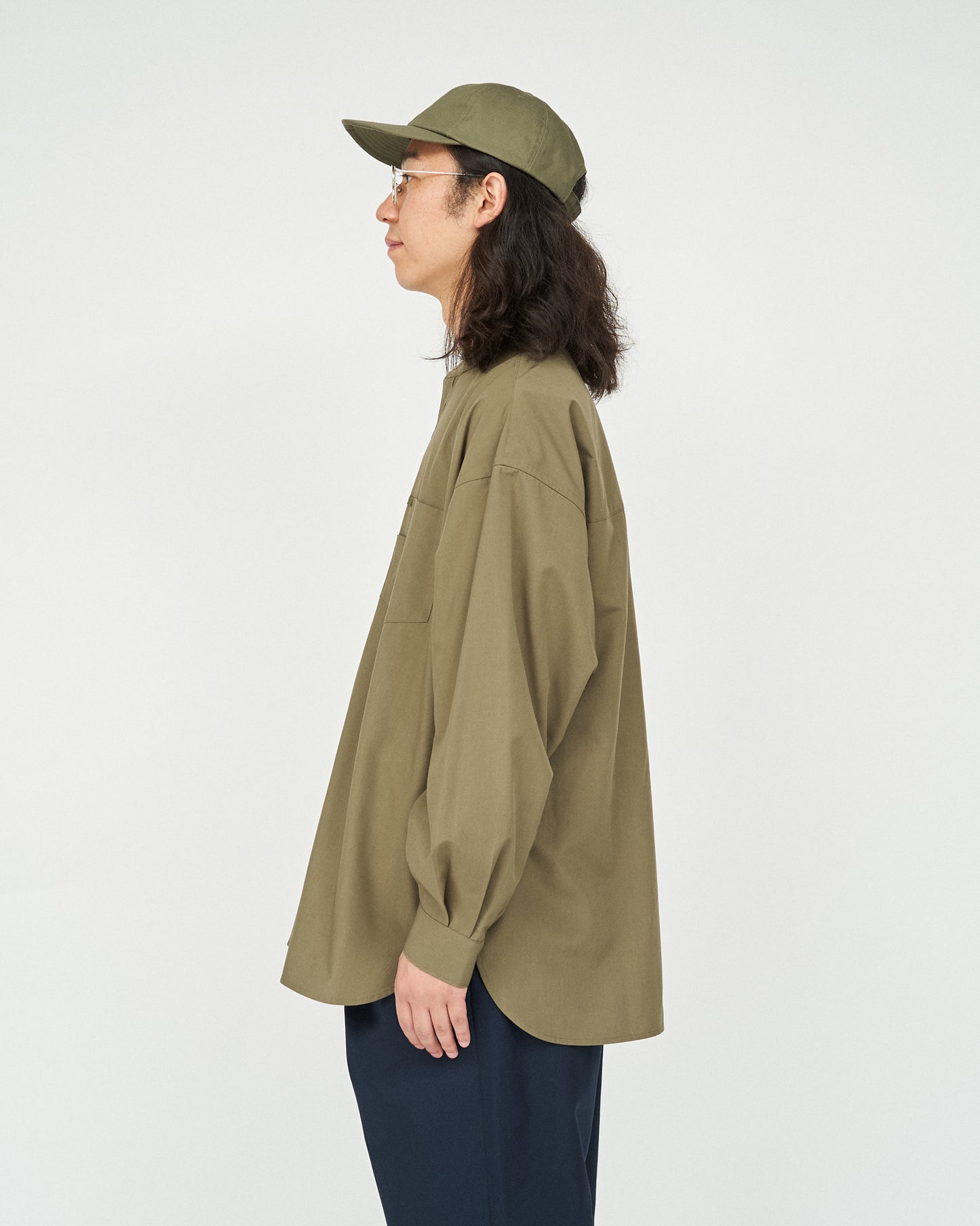 【FreshService】SERVICE WORK BAND COLLAR SHIRT KHAKI/HK00630