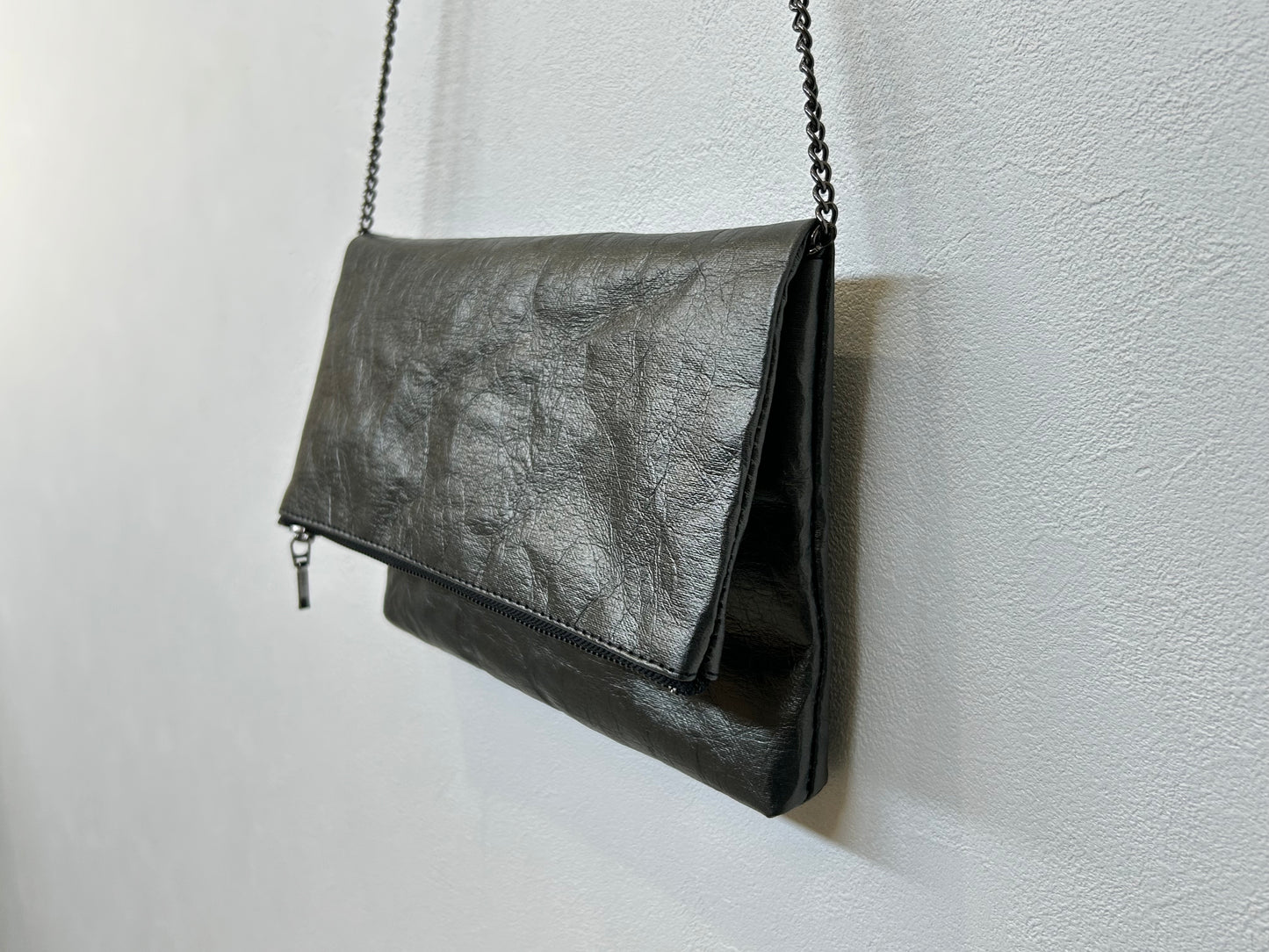 【Langackerhäusl】Folded clutch zinc/metallic gray/EP00059