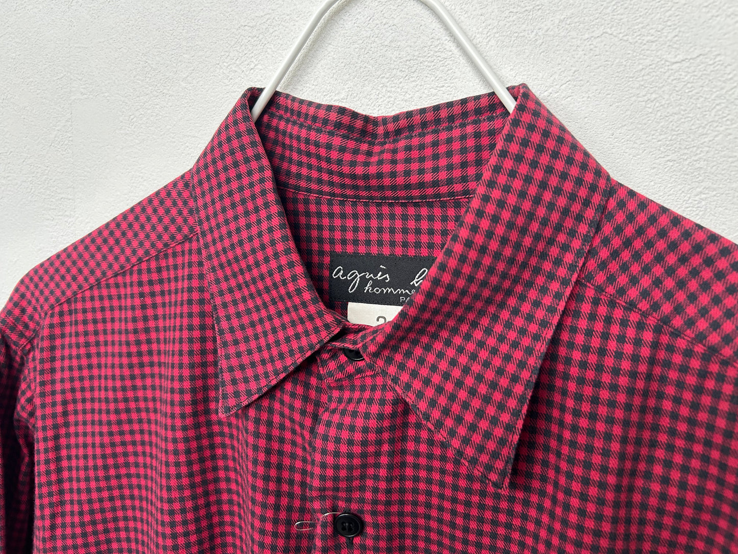 【ヴィンテージ(USED)】Agnes b Red×Black Shirts/PS00009