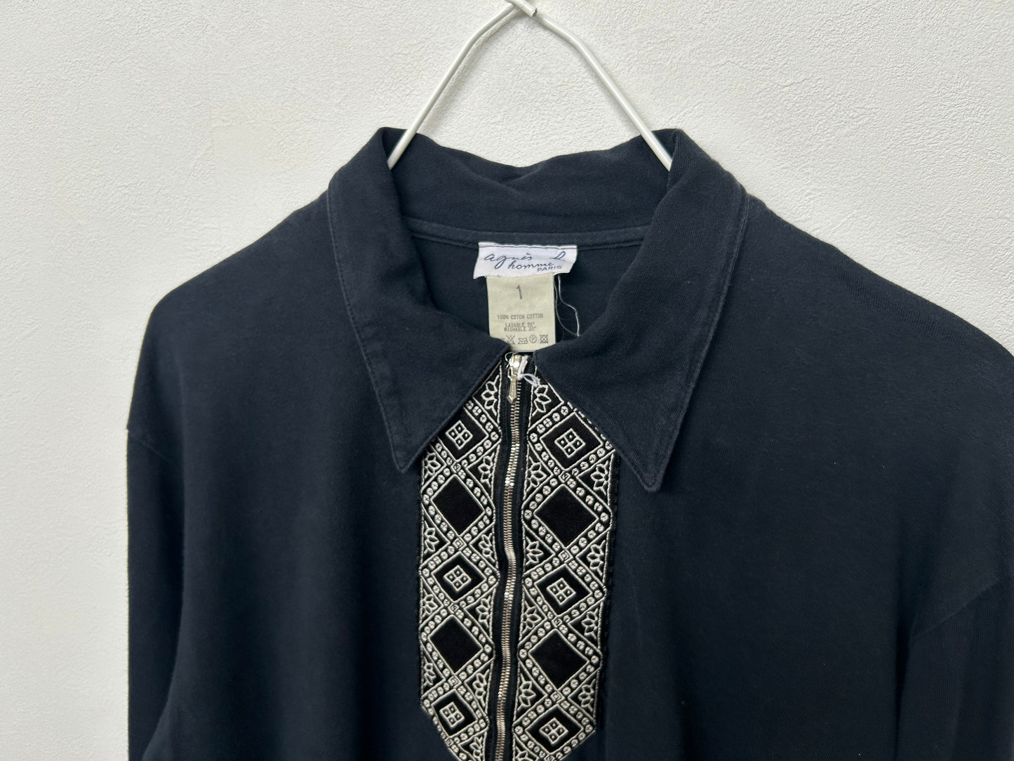 【ヴィンテージ(USED)】Agnes b Zip-up LS T-shirts/PS00010