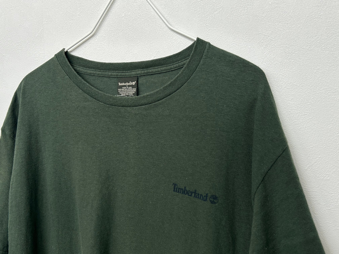 【ヴィンテージ(USED)】Timberland T-shirts Green L USA製/PS00011