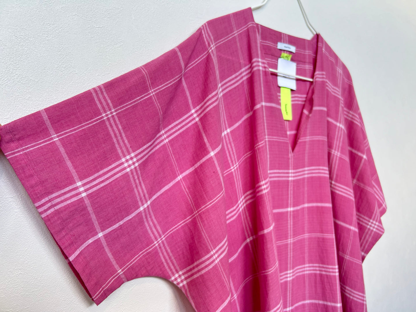 【loomer ルーマー 30%OFF】 PR22SS-OP023 カフタンワンピース Pink Check/HK00126