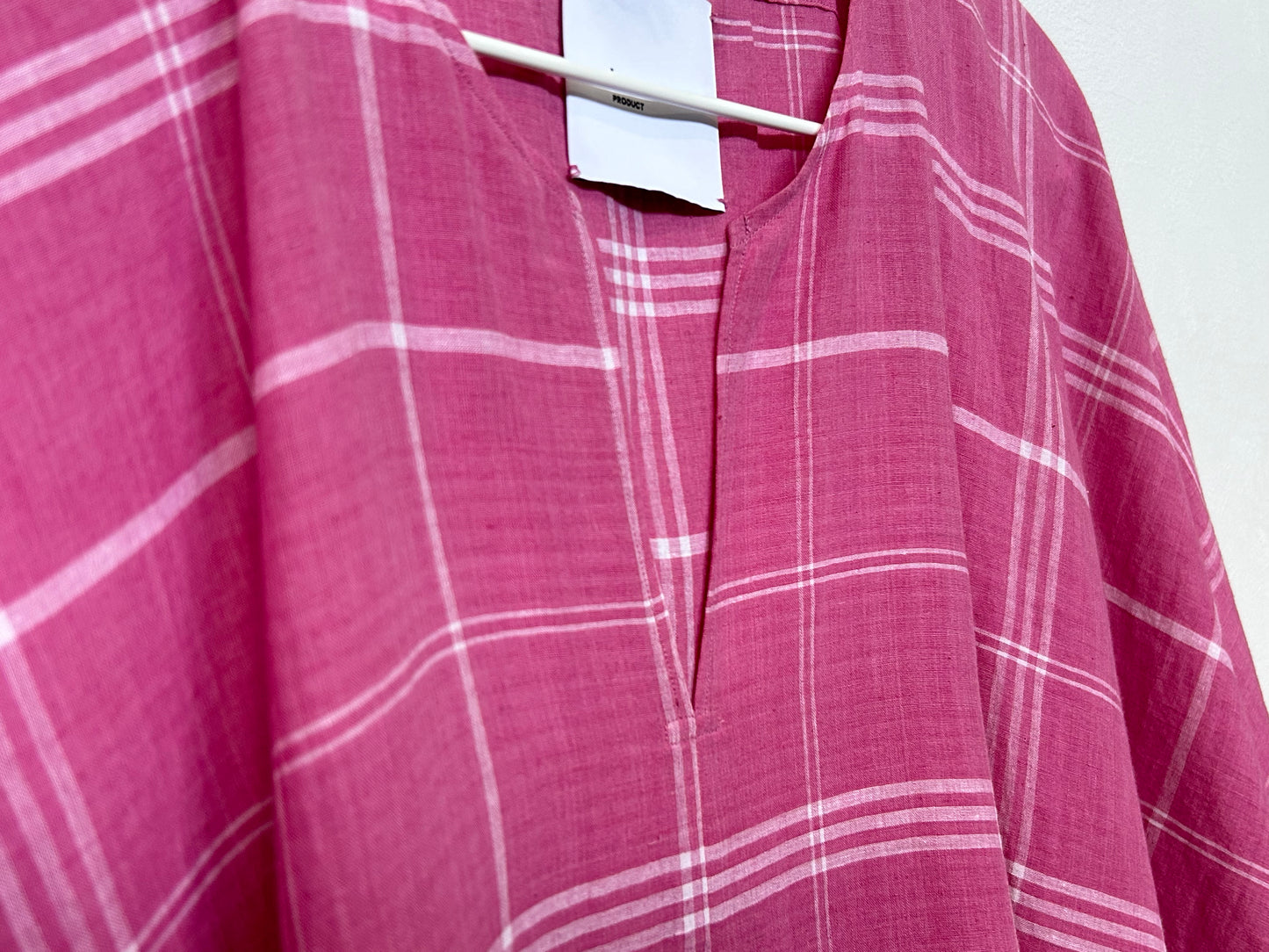 【loomer ルーマー 30%OFF】 PR22SS-OP023 カフタンワンピース Pink Check/HK00126