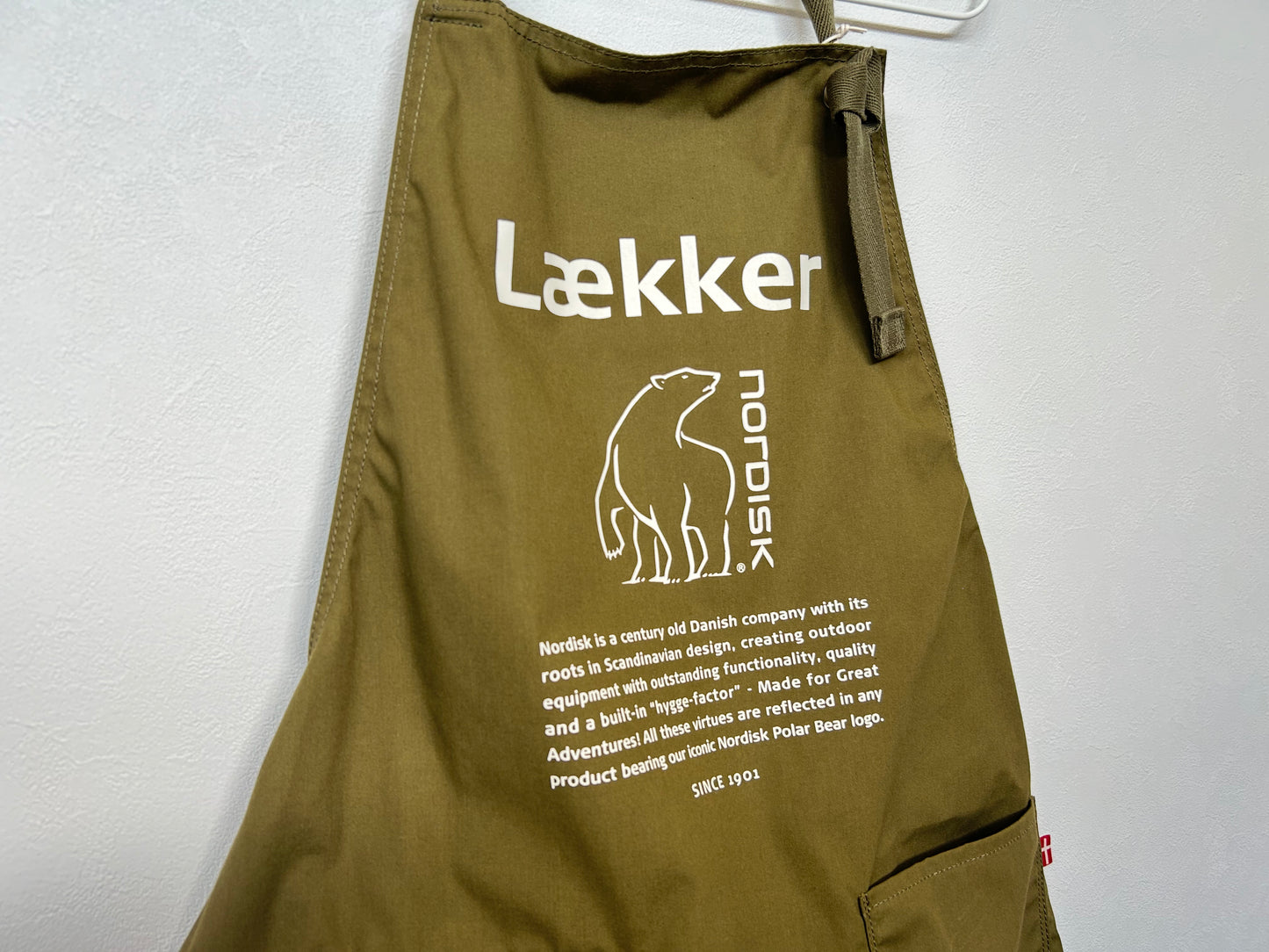 【NORDISK  APPAREL】ノルディスク T/C KITCHEN APRON カーキ/HK00217