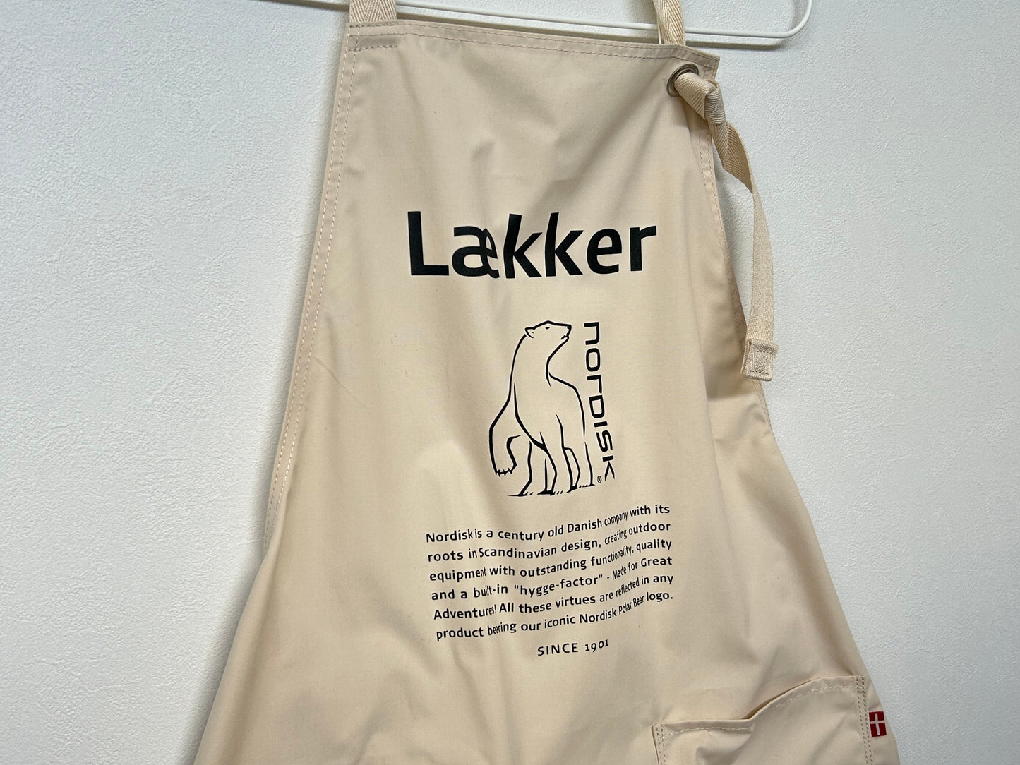 【NORDISK  APPAREL】ノルディスク T/C KITCHEN APRON ナチュラル/HK00217