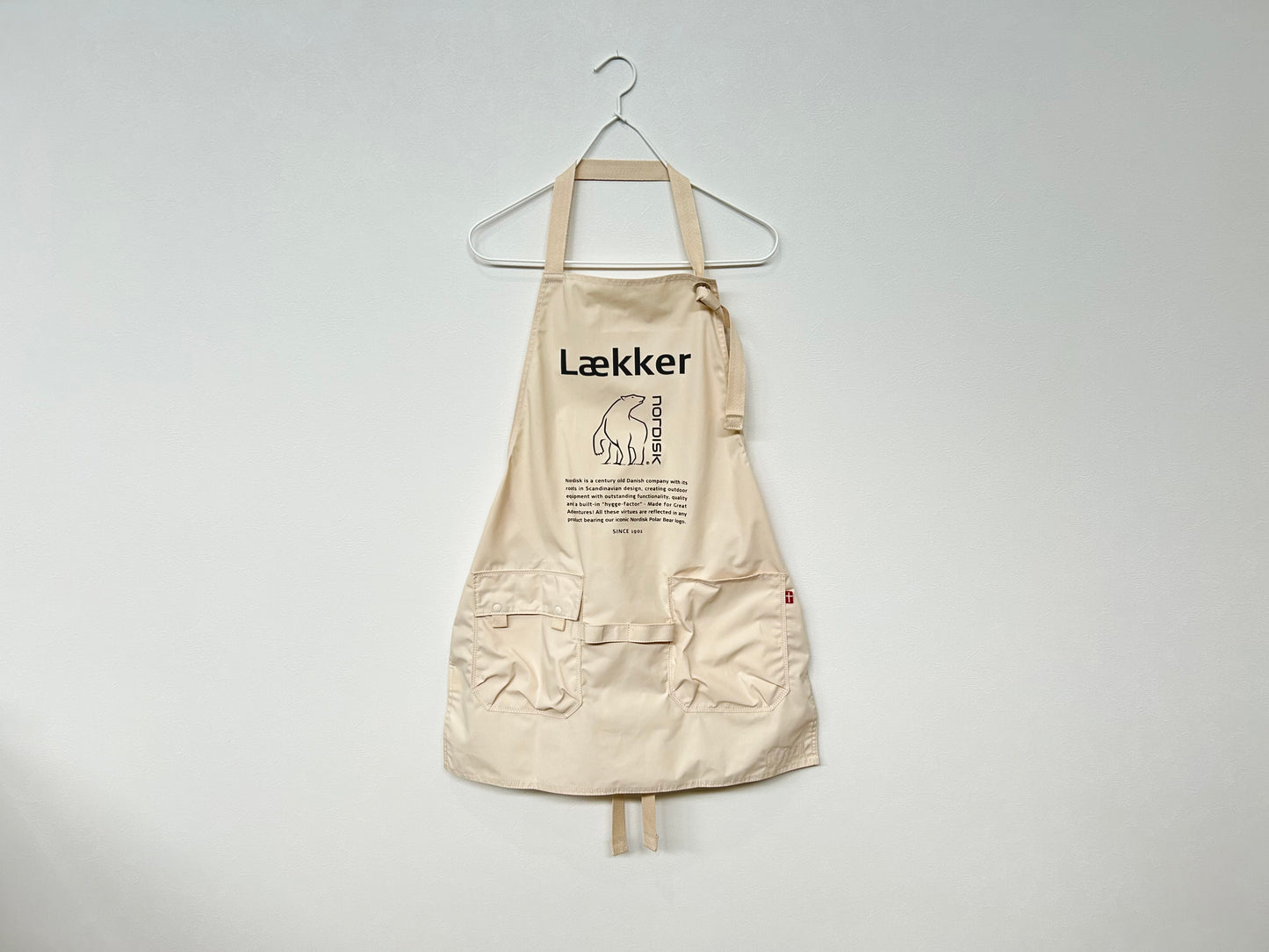 【NORDISK  APPAREL】ノルディスク T/C KITCHEN APRON ナチュラル/HK00217