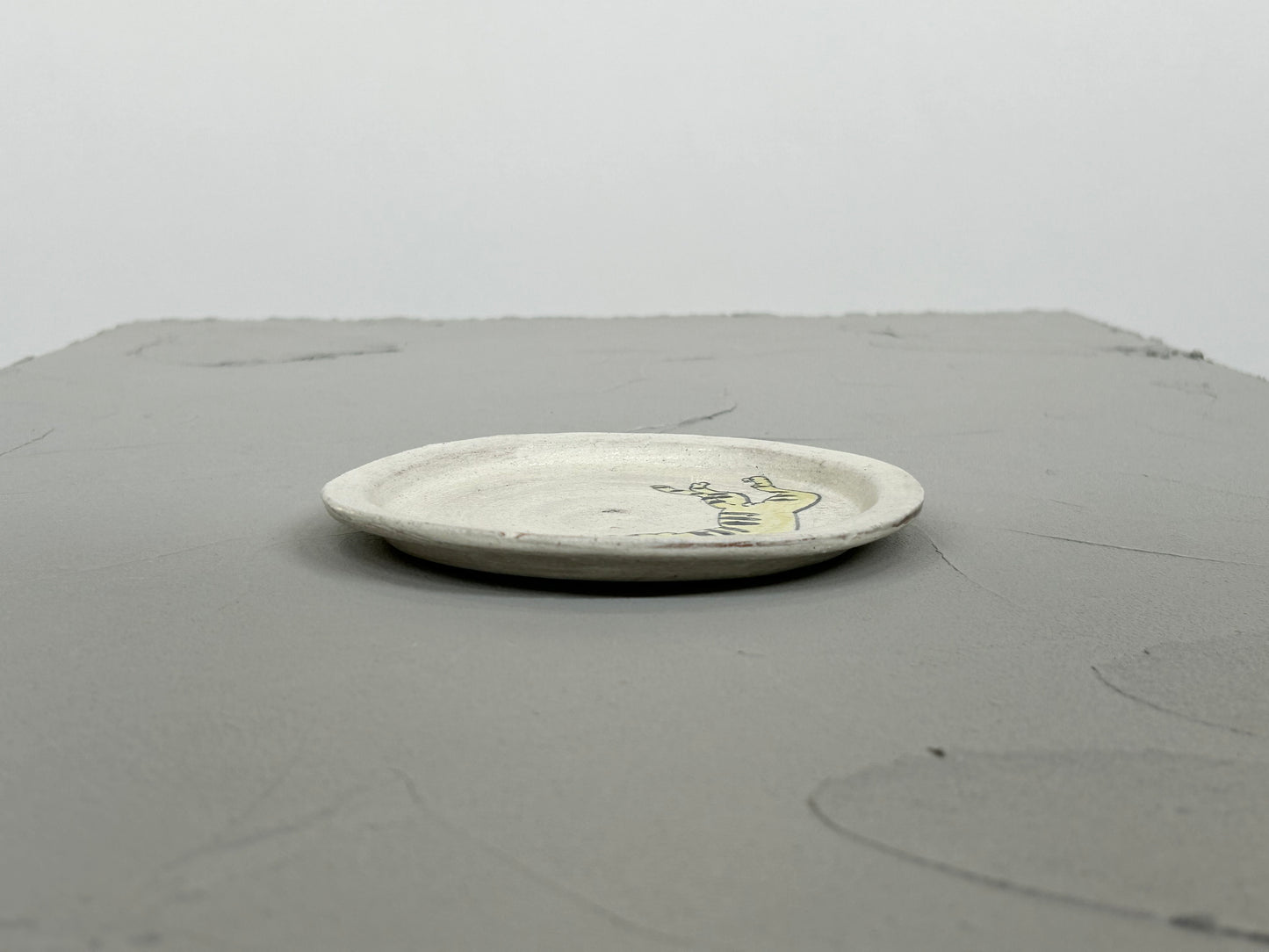 【吉村 尚子】naomitu pottery 粉引５寸皿 トラ/HK00505