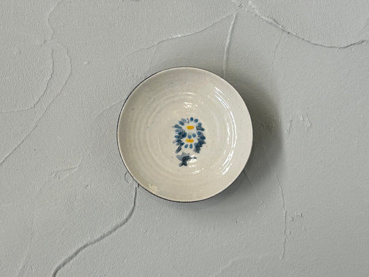 【沼田 智也】花束文 ３寸皿 青 B/HK00510