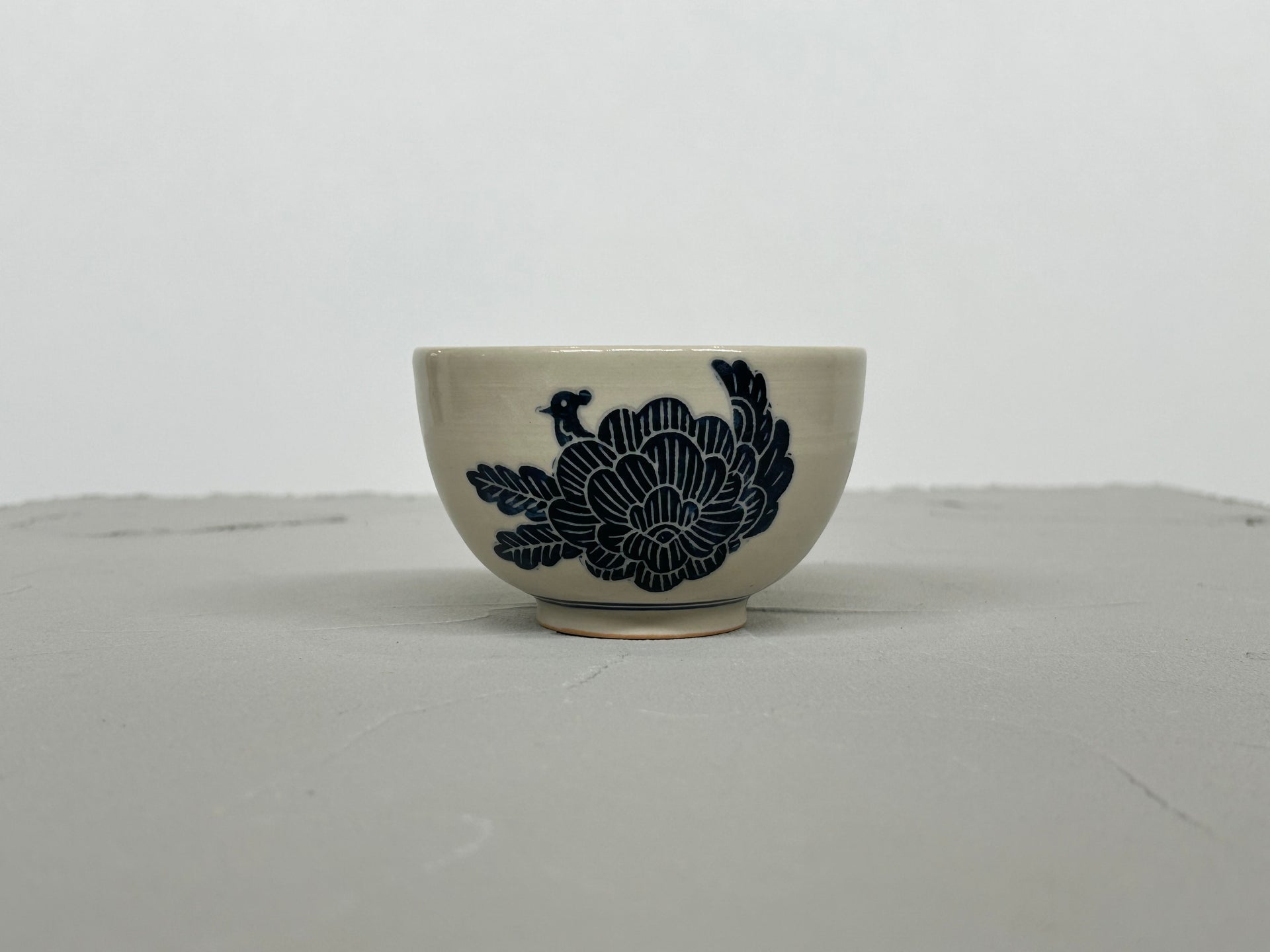 吉村 尚子】naomitu pottery 飯碗 鳥と花 A/HK00527