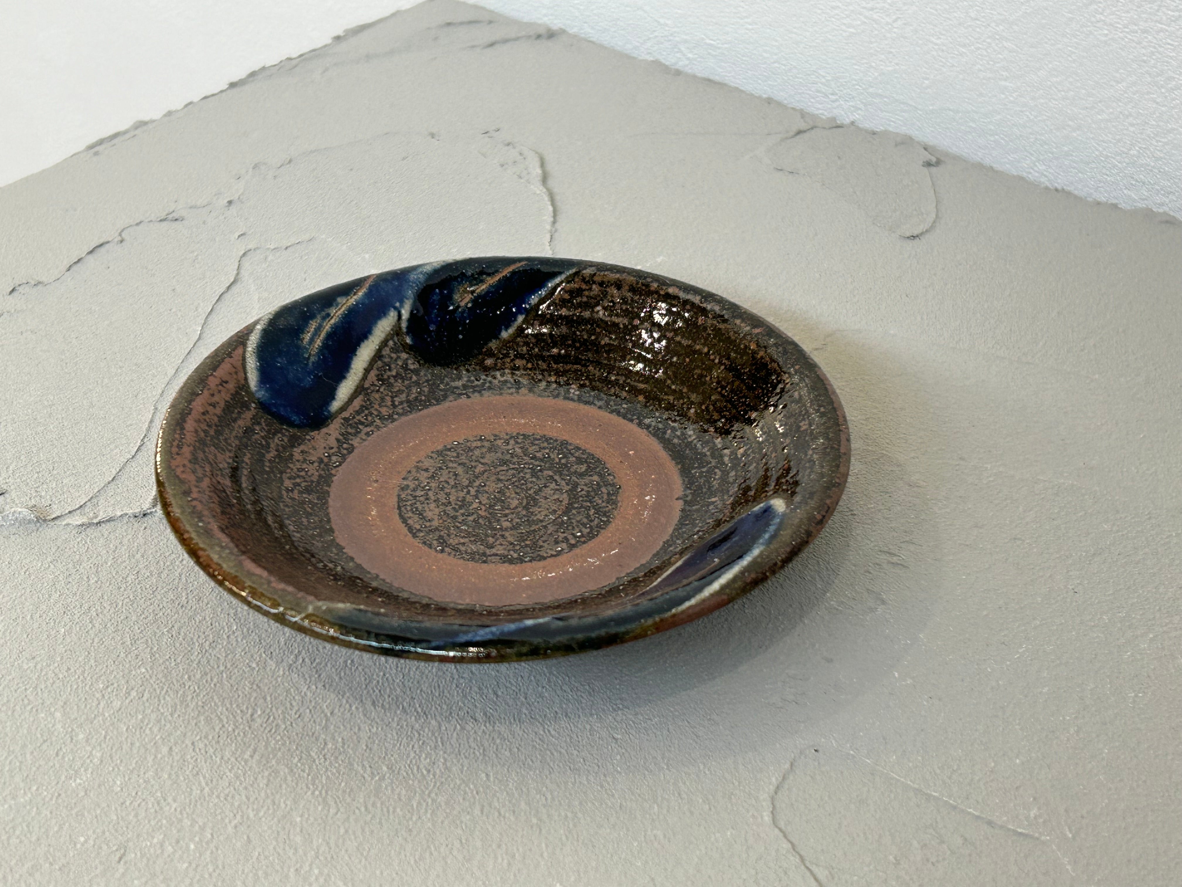 越前焼名工　中村豊（陶杉窯）極美鉄赤釉茶托　5点セット CATEGORY 現代工芸作家 | とみや