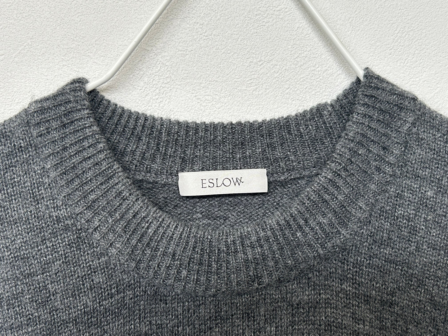 【ESLOW エスロー】FERMO WOOL BIG SIZED PULLOVER CHARCOAL GRAY/HK00422